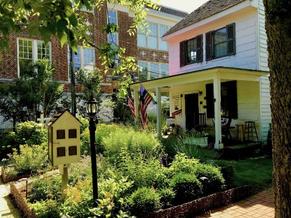 exterior of the Colonial House in spring